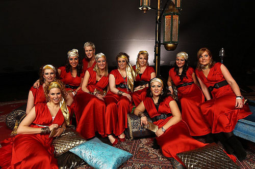 Arabian Secrets Themafeest fotoshut met collega's